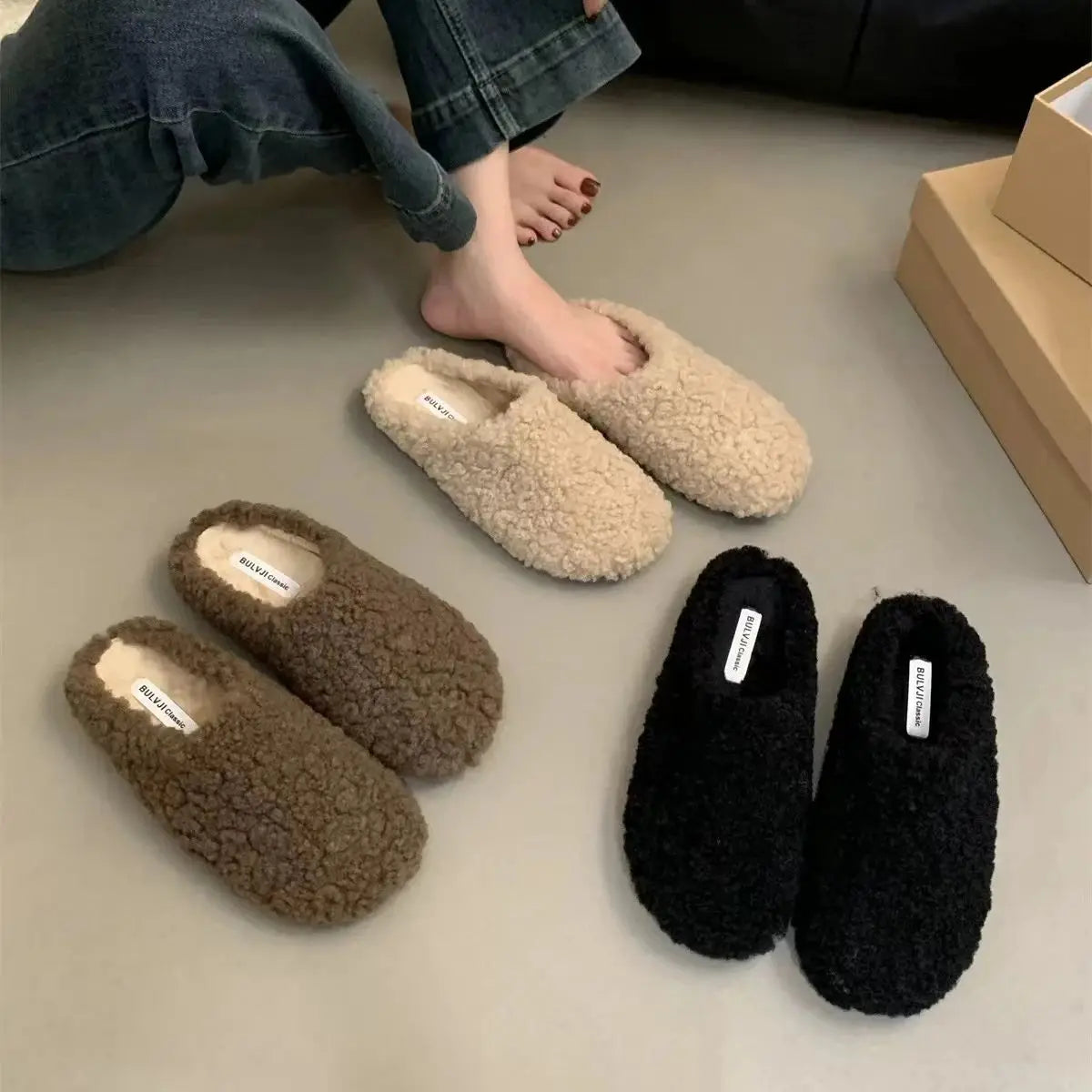 Famous Brand Spring Retro Single Shoes Comfortable Rubber Bottom Ladies Sandals Wider Toe Box Ballerina Slippers Style