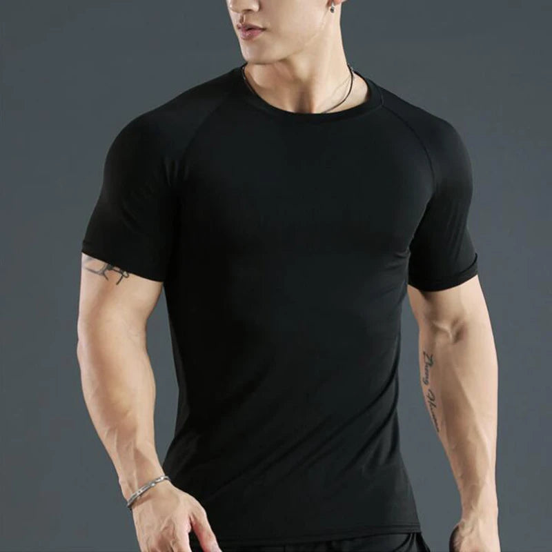 Men Compression Shirts Quick Dry Fitness Gym t-Shirt Sport Bodybuilding Shirt Running Football Tee Shirts Short Sleeve t-Shirts