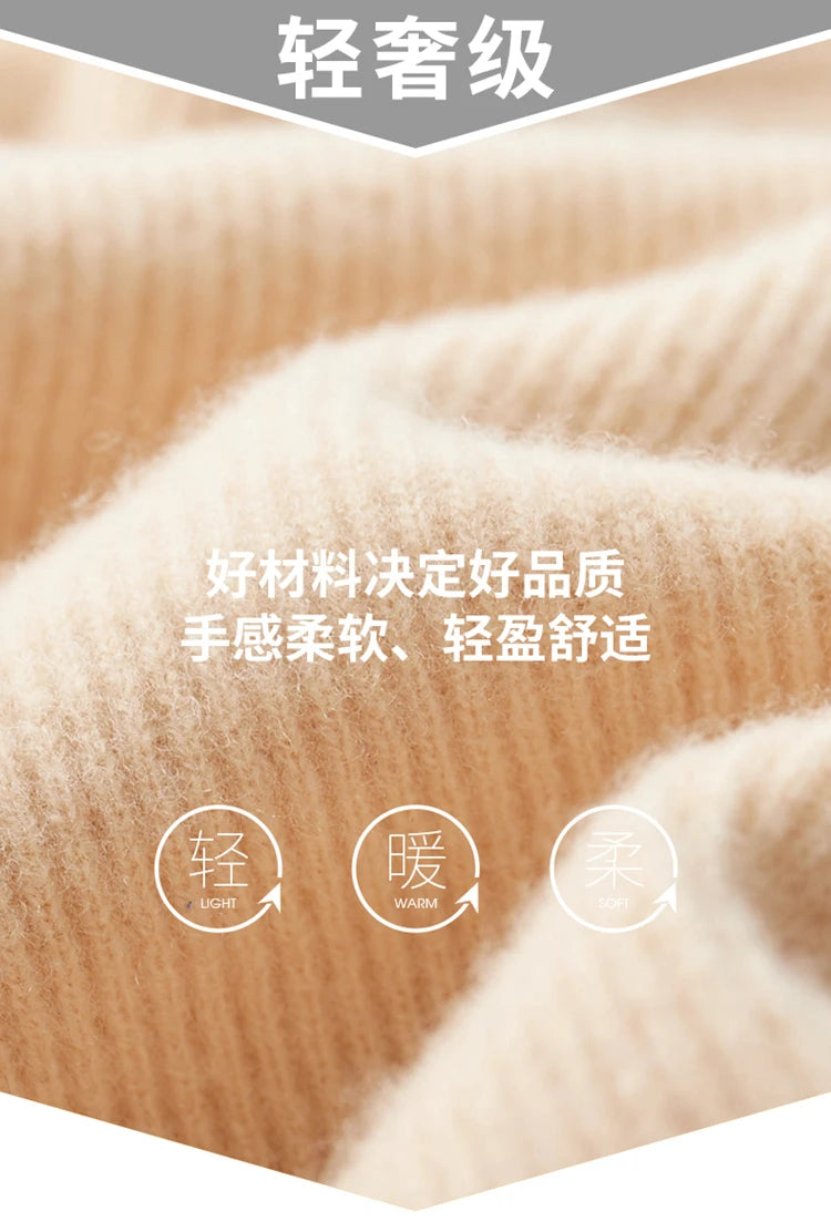 LHZSYY Men's Cashmere Knit Cardigan Middle-Aged Stand-up Collar Zip-up Coat 100%Pure Wool Autumn Winter Thick Sweater Men Jacket