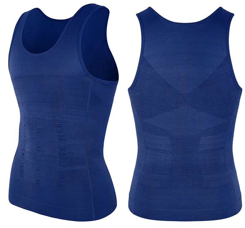 Men Slimming Vest Body Shaper Compression Shirt Sleeveless Shapewear Abs Abdomen Training  Workout Corset Tummy Control Tank Top
