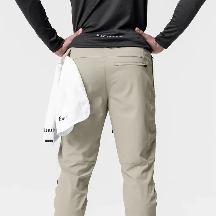 Gym Men's Quick Dry Zipper Leg Casual Pants Man Versatile Outdoors Basketball Sweatpants Jogging Sports Workout Long Trousers