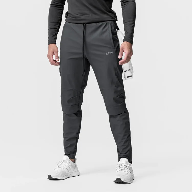 Gym Men's Quick Dry Zipper Leg Casual Pants Man Versatile Outdoors Basketball Sweatpants Jogging Sports Workout Long Trousers