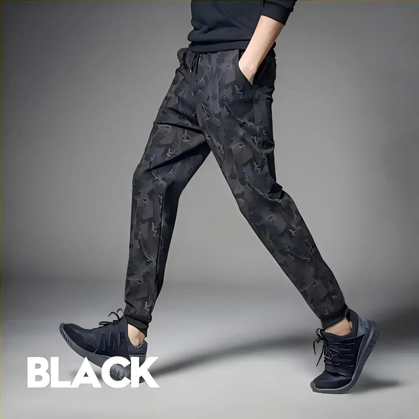 Gym Bodybuilding Fitness Sport Pants Men Casual Training Trousers Elastic Waist Ultra-thin Quick Dry High Waist Loose Long Pants