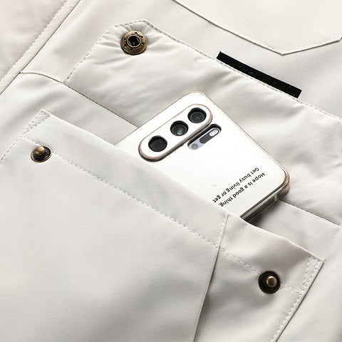 Stylish Men's Casual Bomber Jacket – Lightweight, Durable & Easy-Care for Spring/Fall Weather with Functional Pockets