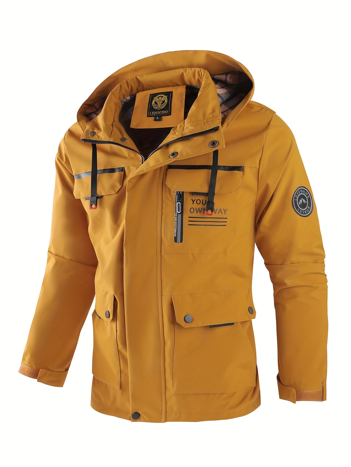 Stylish Men's Casual Bomber Jacket – Lightweight, Durable & Easy-Care for Spring/Fall Weather with Functional Pockets