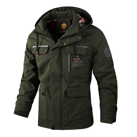 Stylish Men's Casual Bomber Jacket – Lightweight, Durable & Easy-Care for Spring/Fall Weather with Functional Pockets