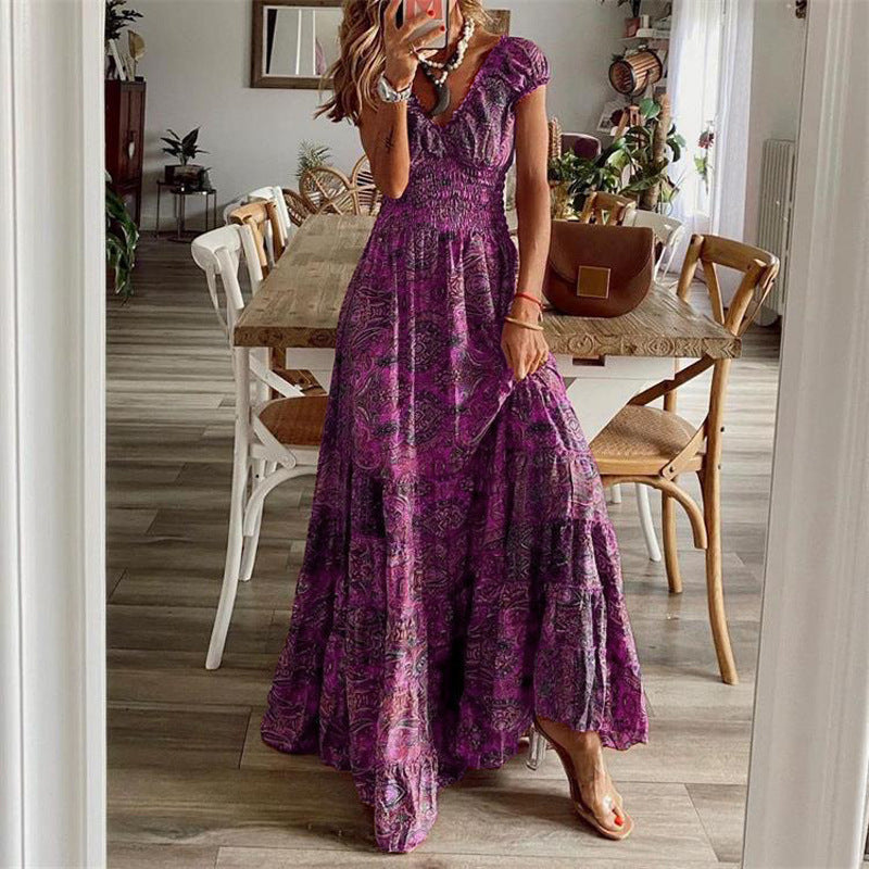 Women's Floral Print Midi Dress