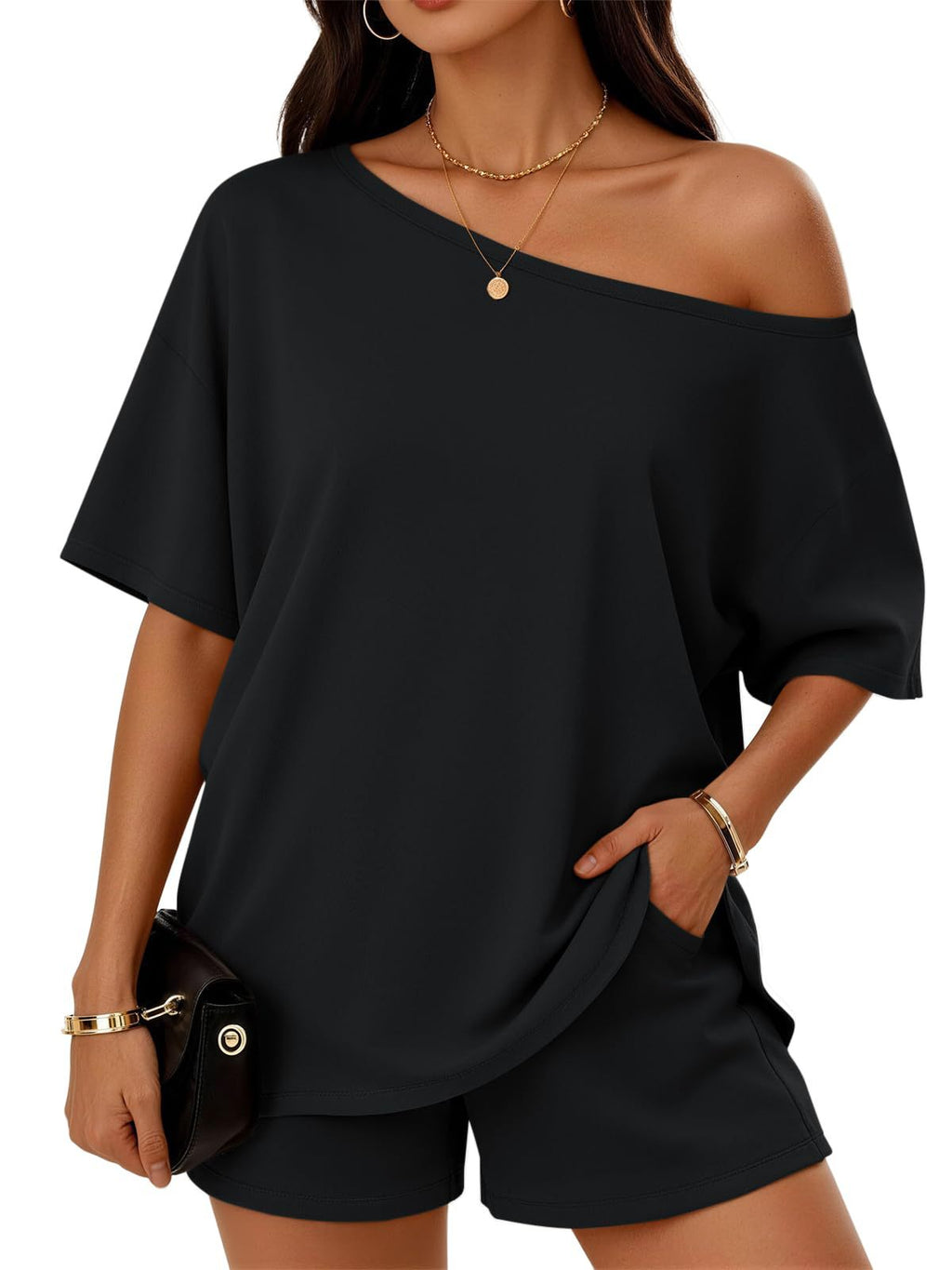 Women's 2-Piece Matching Top & Shorts Set