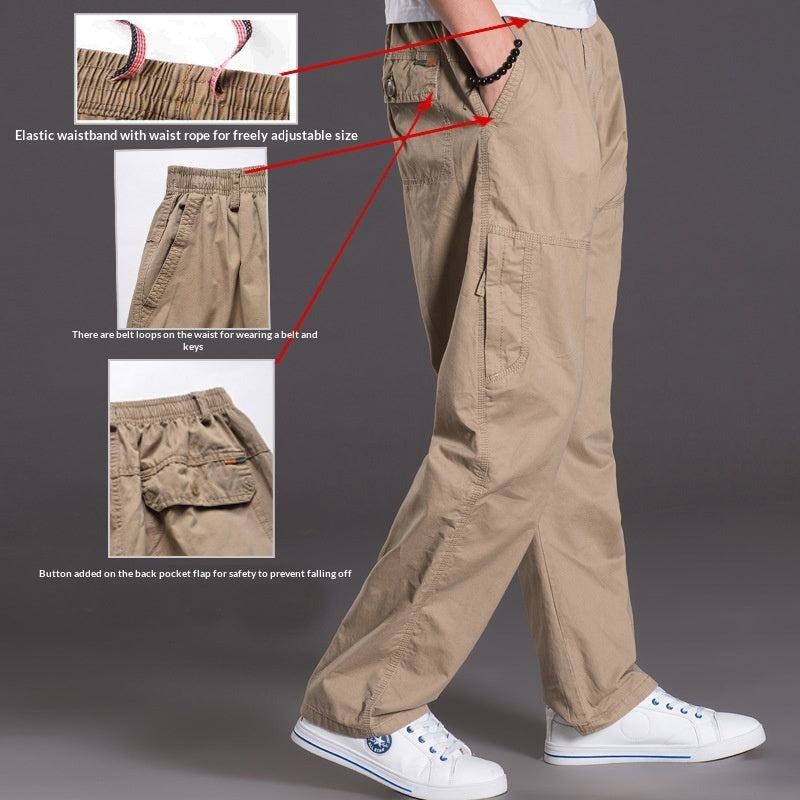 Men's Multi-Pocket Plus-Size Work Trousers