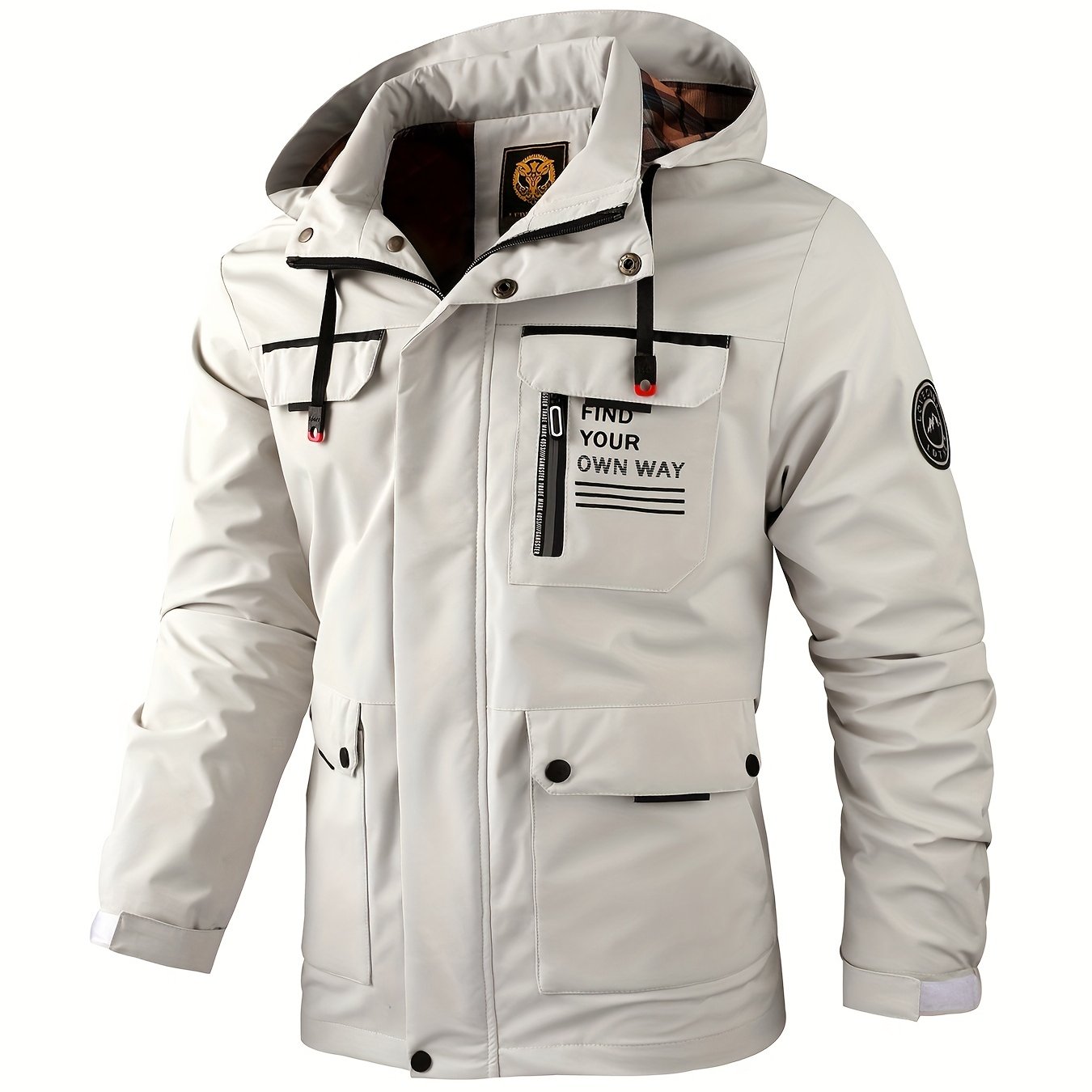 Stylish Men's Casual Bomber Jacket – Lightweight, Durable & Easy-Care for Spring/Fall Weather with Functional Pockets