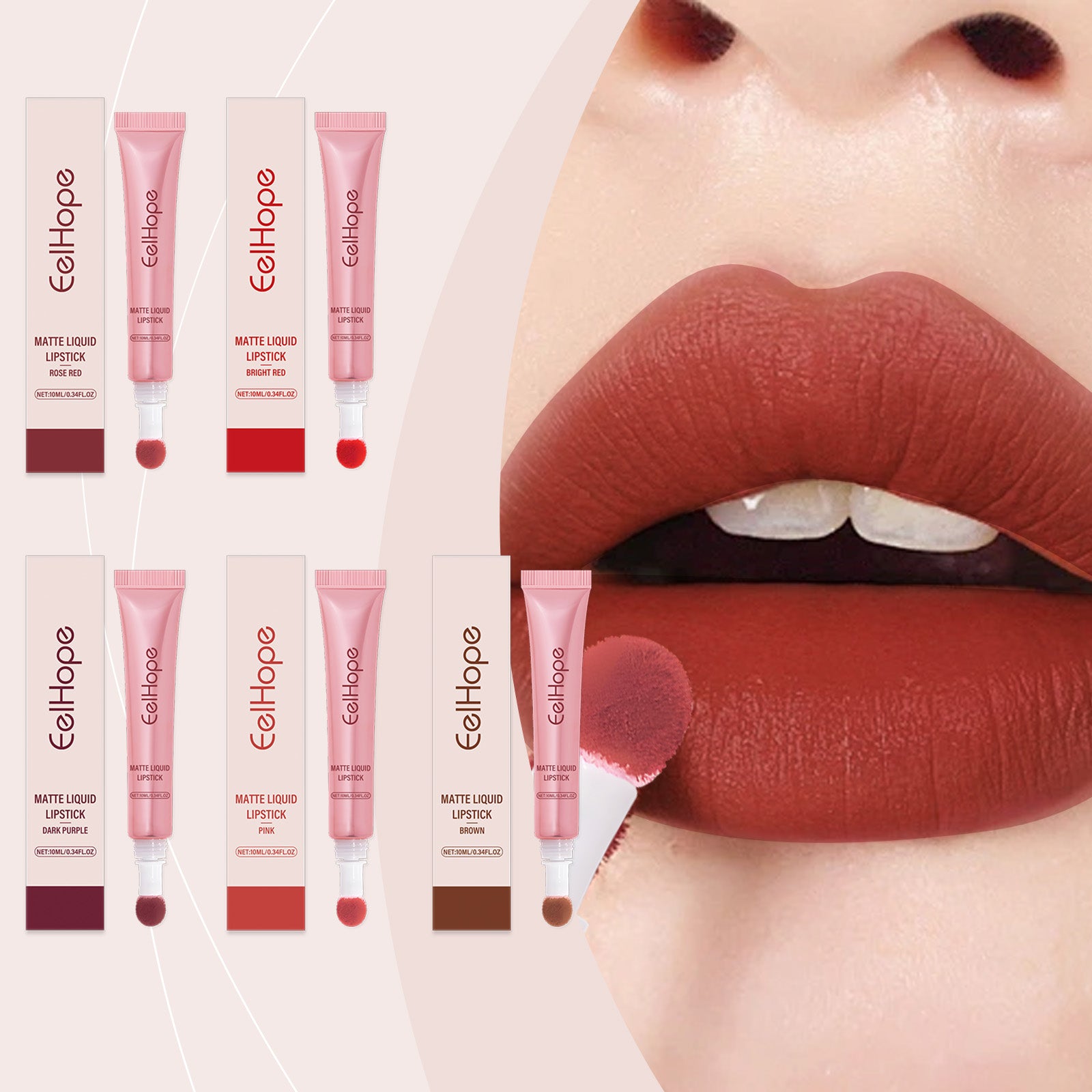 Eelhope Matte Liquid Lip Gloss Series Naturally