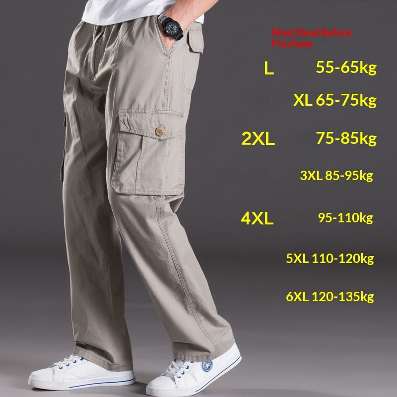 Men's Multi-Pocket Plus-Size Work Trousers