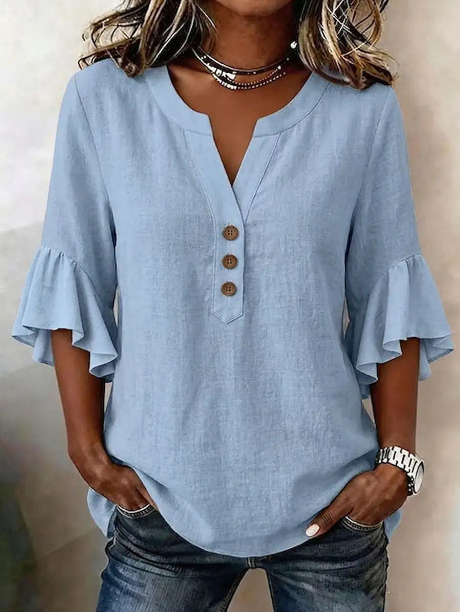 Women's Oversized Relaxed-Fit Blouse