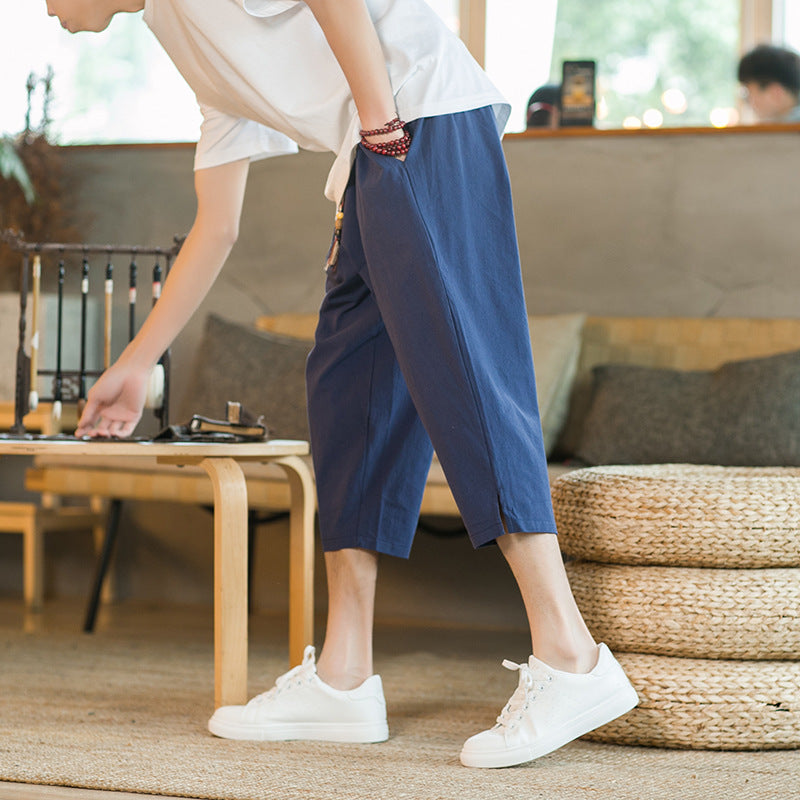 Men's Linen Capri Shorts – Relaxed Fit