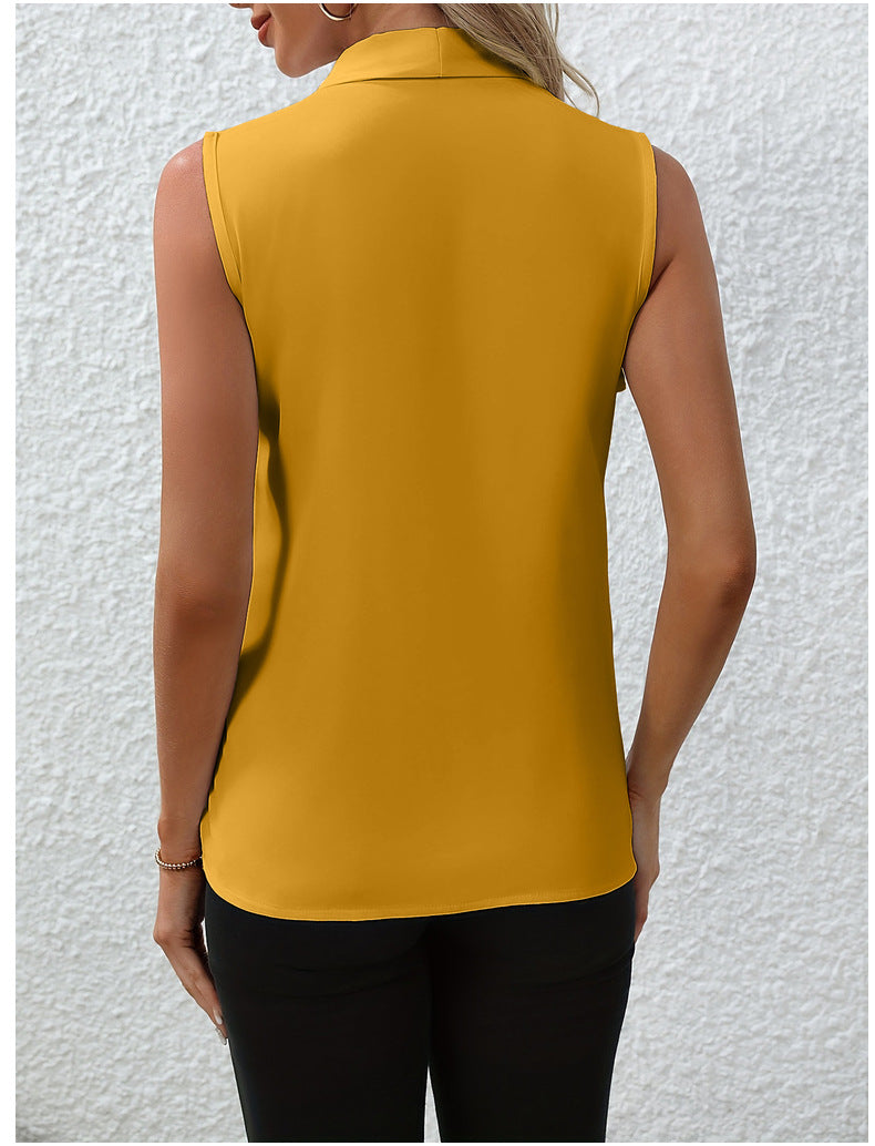 Women's Sleeveless V-Neck Fitted Top