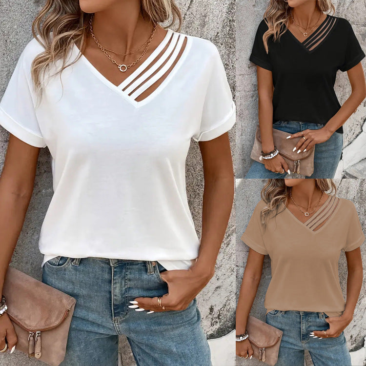Women's V-Neck Lightweight Blouse