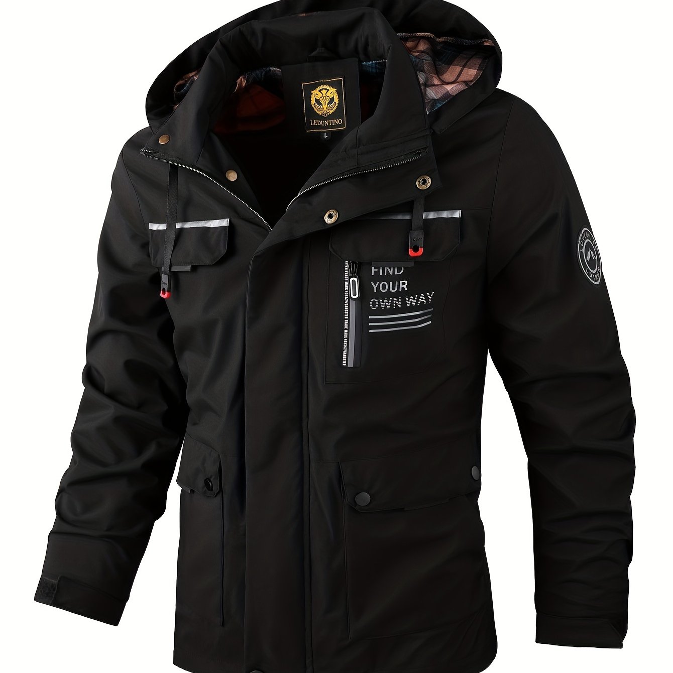 Stylish Men's Casual Bomber Jacket – Lightweight, Durable & Easy-Care for Spring/Fall Weather with Functional Pockets