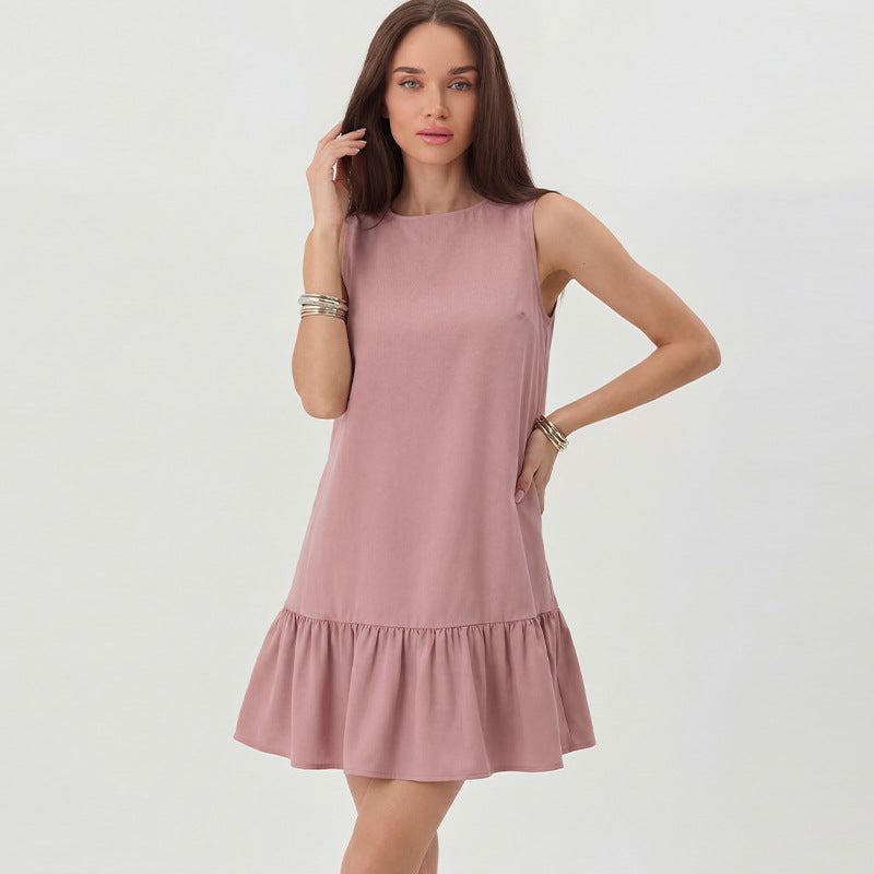 Fashionable Sleeveless Dress 2026 Summer A-Line Skirt