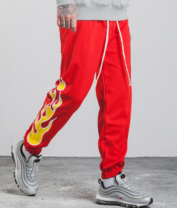 Flame Print Joggers