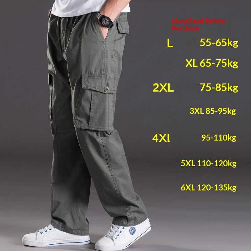 Men's Multi-Pocket Plus-Size Work Trousers