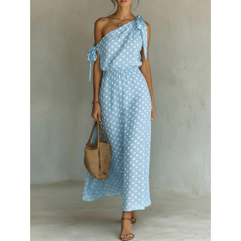 Women's Polka Dot Off-Shoulder Dress
