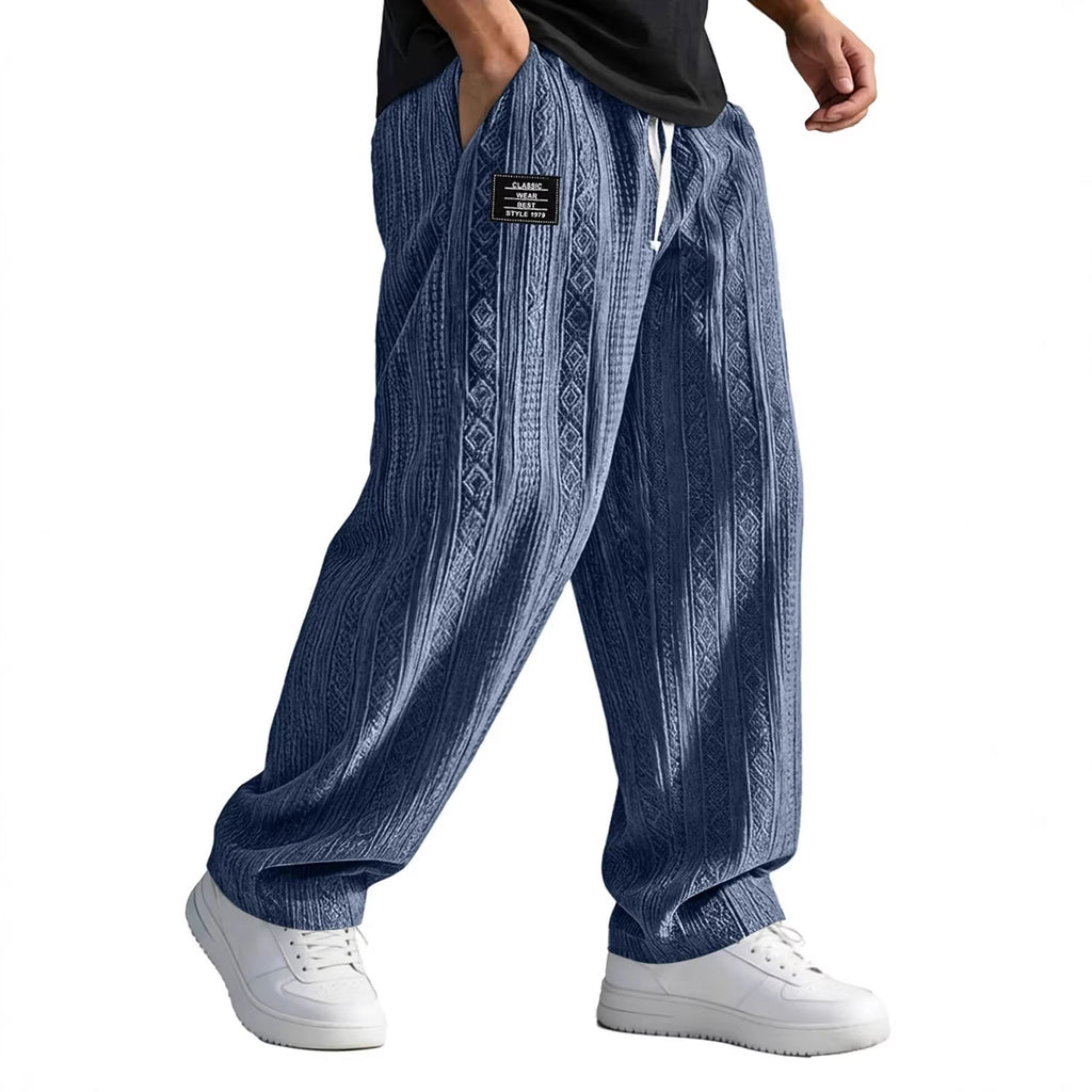 Men's Straight-Leg Lace-Up Casual Pants