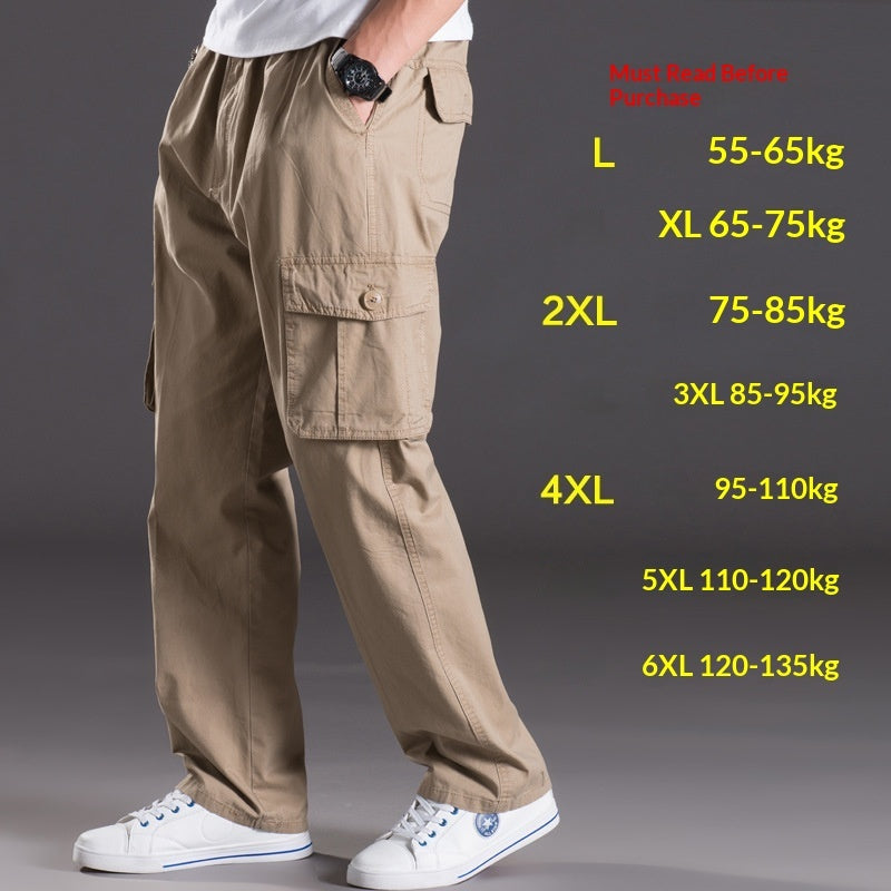 Men's Multi-Pocket Plus-Size Work Trousers