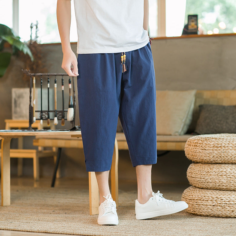 Men's Linen Capri Shorts – Relaxed Fit