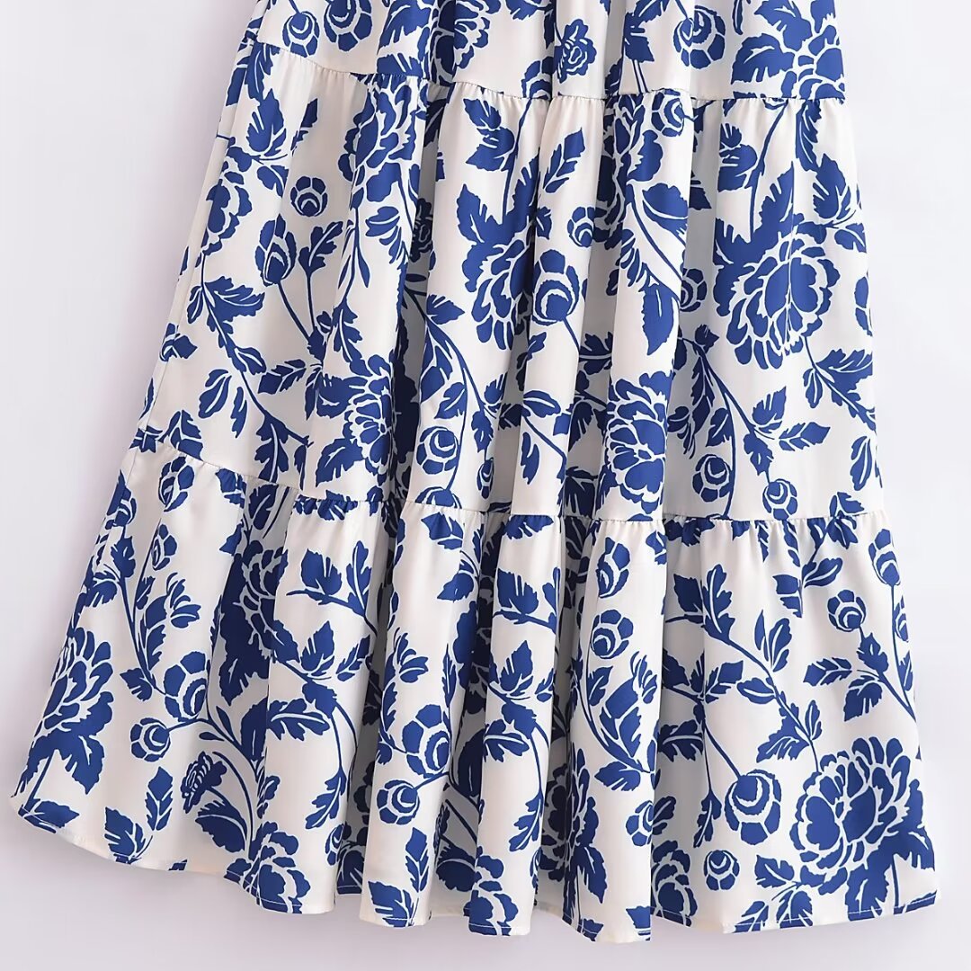 Womens Printed Off-Shoulder Dress