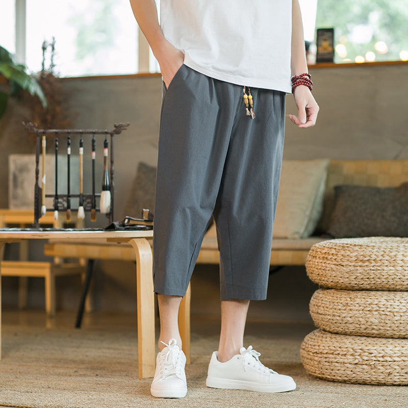 Men's Linen Capri Shorts – Relaxed Fit
