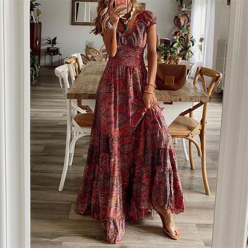 Women's Floral Print Midi Dress