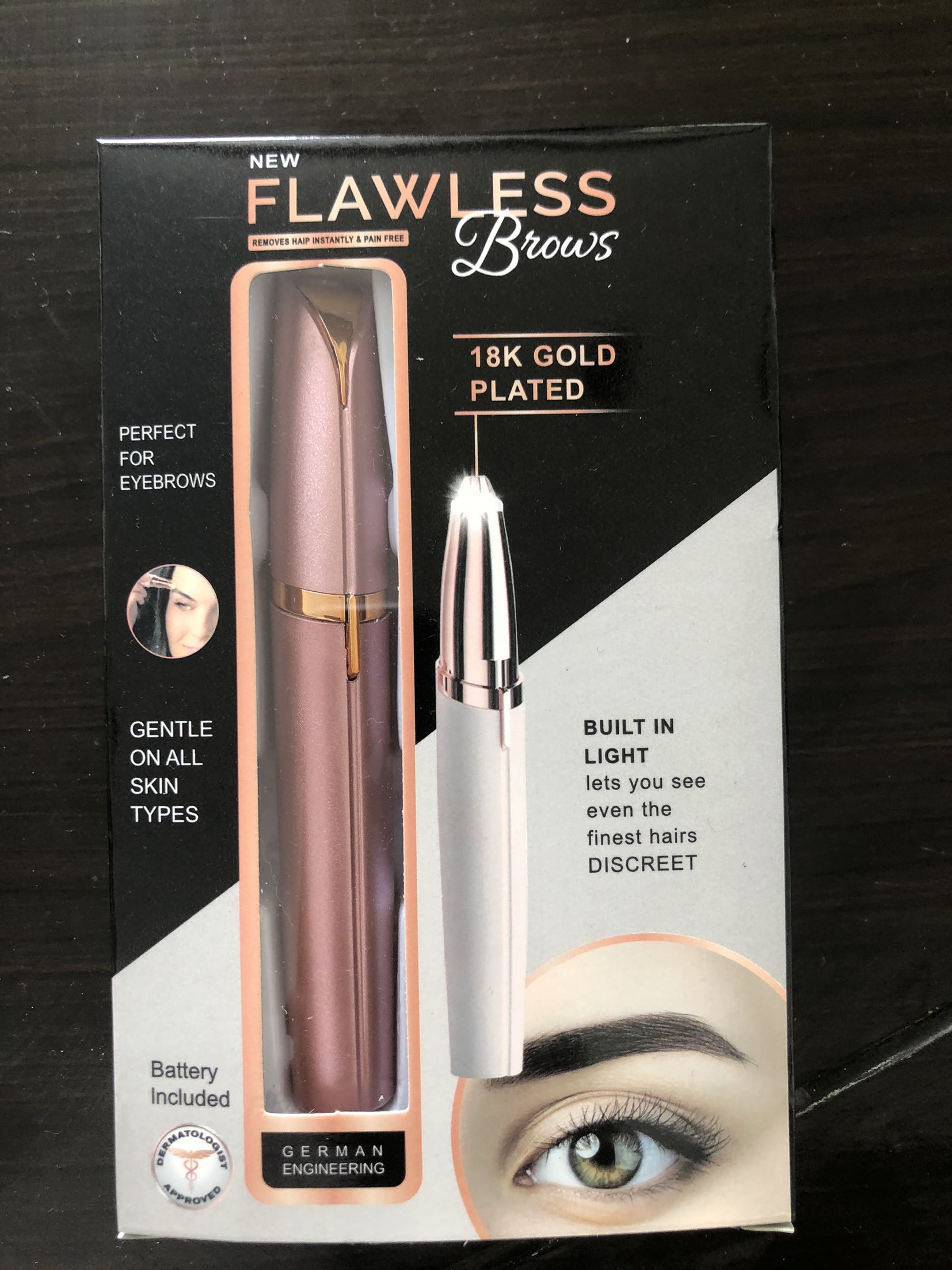 Mini Electric Eyebrow Trimmer with LED Light