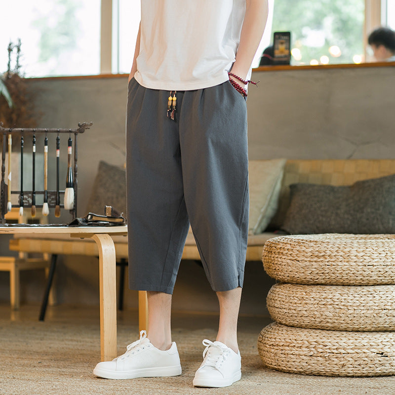 Men's Linen Capri Shorts – Relaxed Fit