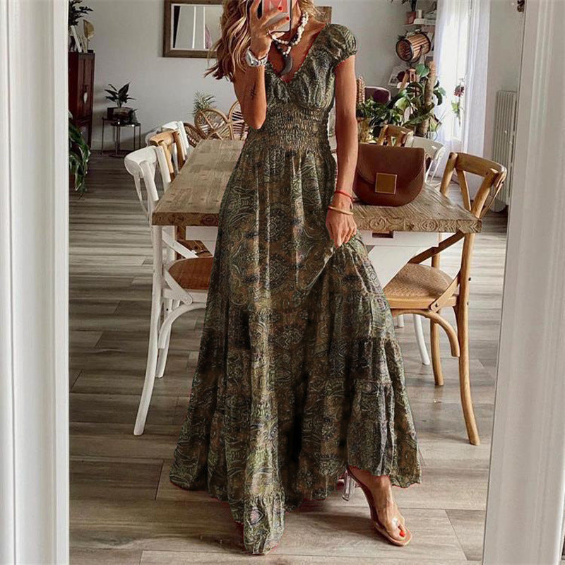 Women's Floral Print Midi Dress