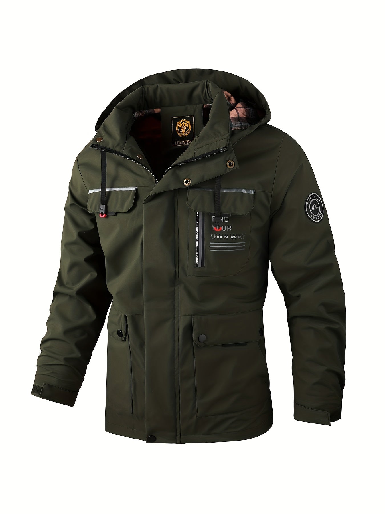 Stylish Men's Casual Bomber Jacket – Lightweight, Durable & Easy-Care for Spring/Fall Weather with Functional Pockets