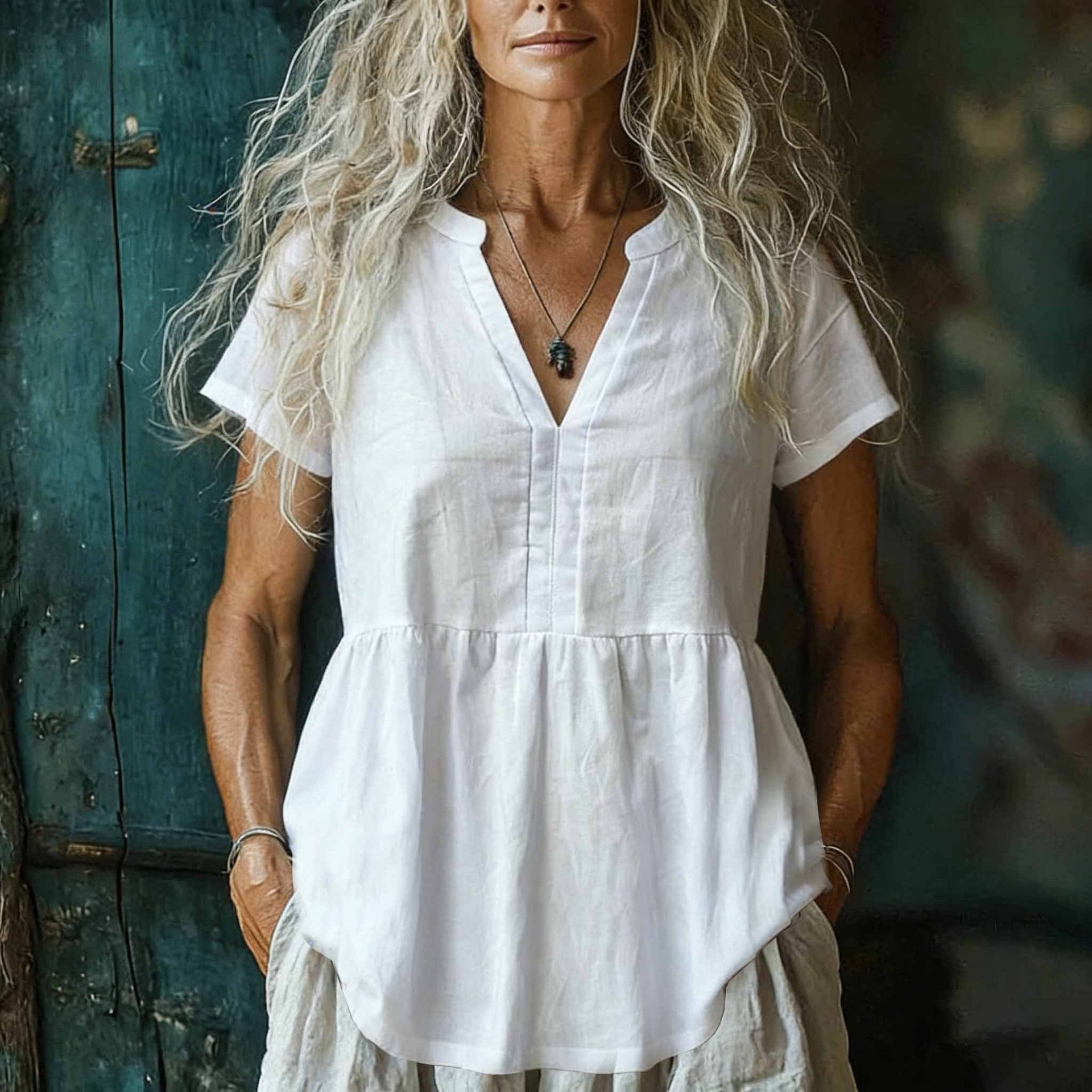 Women's Slim Fit Button-Down Shirt