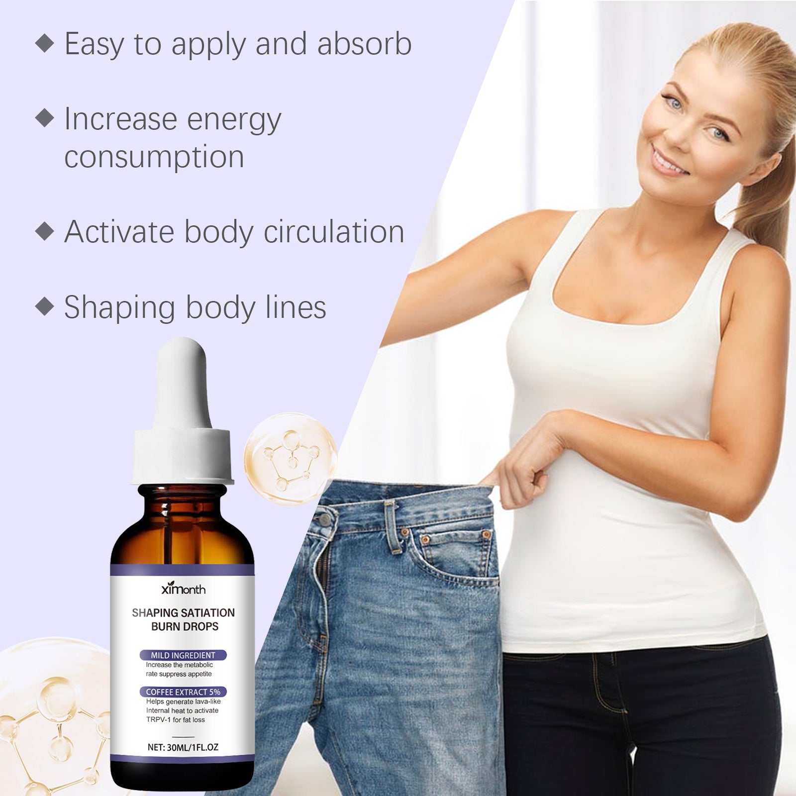 Ximonth Beauty Essential Oil — Hydrating Body Massage Drops