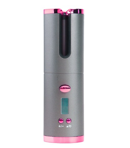 Rechargeable Automatic Ceramic Hair Curler with LCD Display