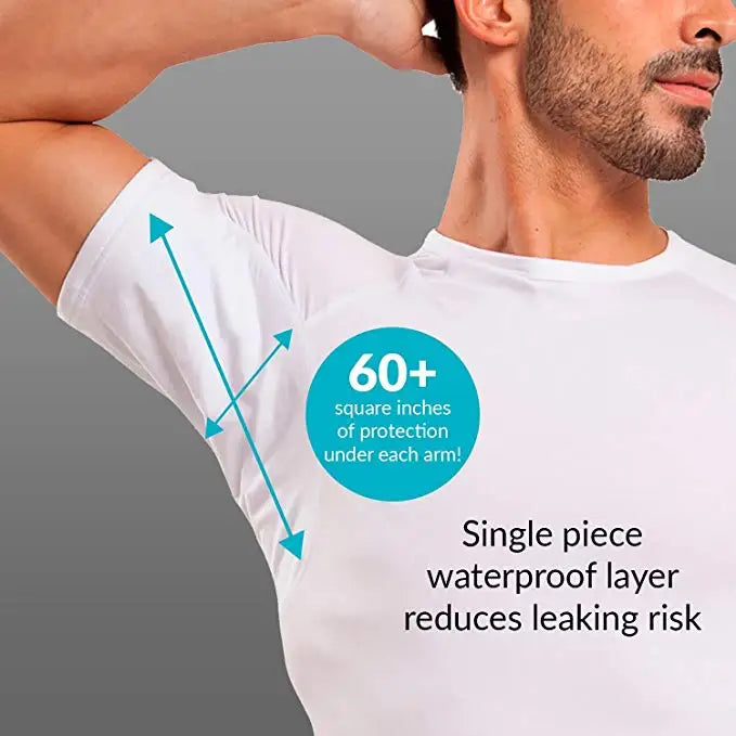 Premium Confortable Micro Modal Sweat Proof Undershirt T-Shirt Anti-Transpirant Homme Sweatproof Under Shirt With Sweatpad