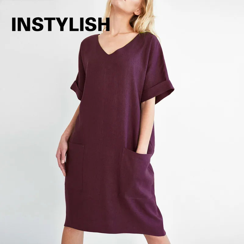 Linen Pocket Dress