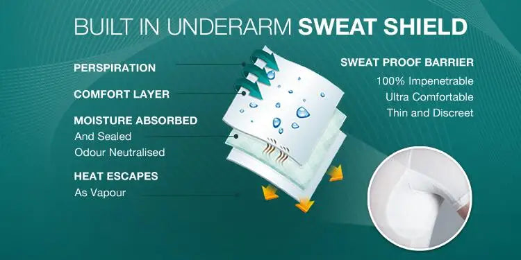 Premium Confortable Micro Modal Sweat Proof Undershirt T-Shirt Anti-Transpirant Homme Sweatproof Under Shirt With Sweatpad