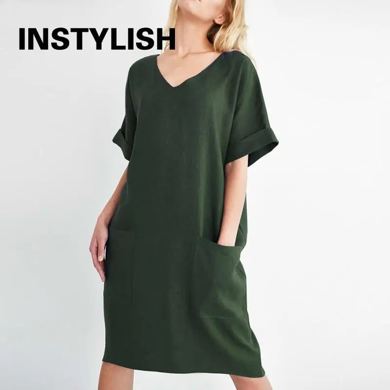 Linen Pocket Dress