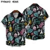 Summer Fashion Coconut Tree Print Hawaiian Shirts for Women Men Loose Linen Short-Sleeved Beach Tops Street Casual Anti-Wrinkle