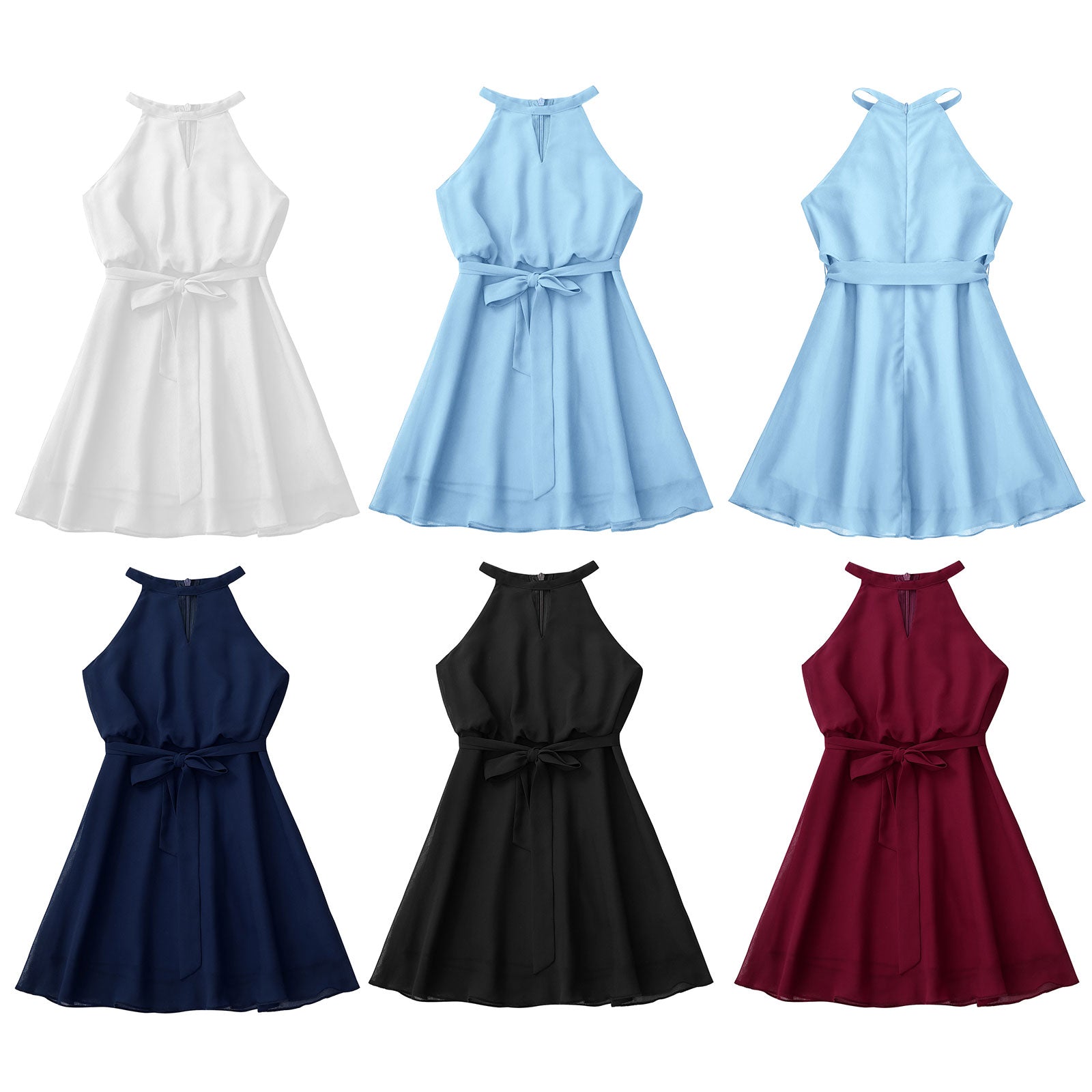 Girls' Chiffon Flower Wedding Party Dress