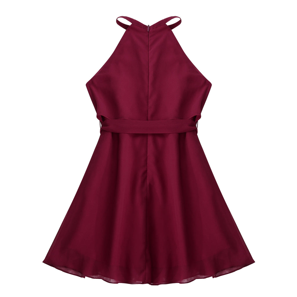 Girls' Chiffon Flower Wedding Party Dress