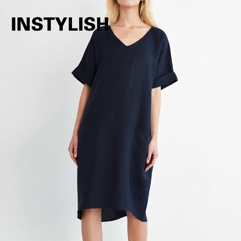 Linen Pocket Dress