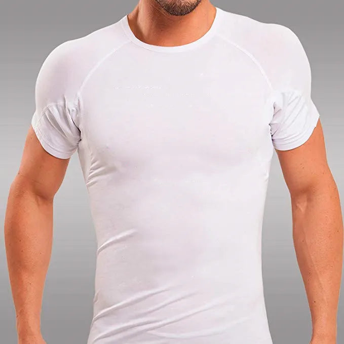Premium Confortable Micro Modal Sweat Proof Undershirt T-Shirt Anti-Transpirant Homme Sweatproof Under Shirt With Sweatpad