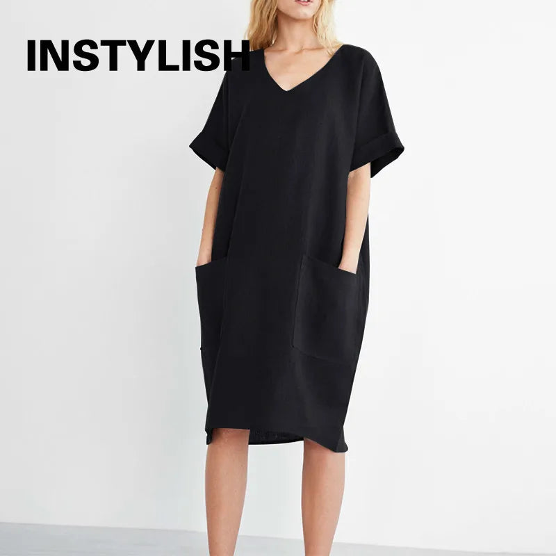 Linen Pocket Dress