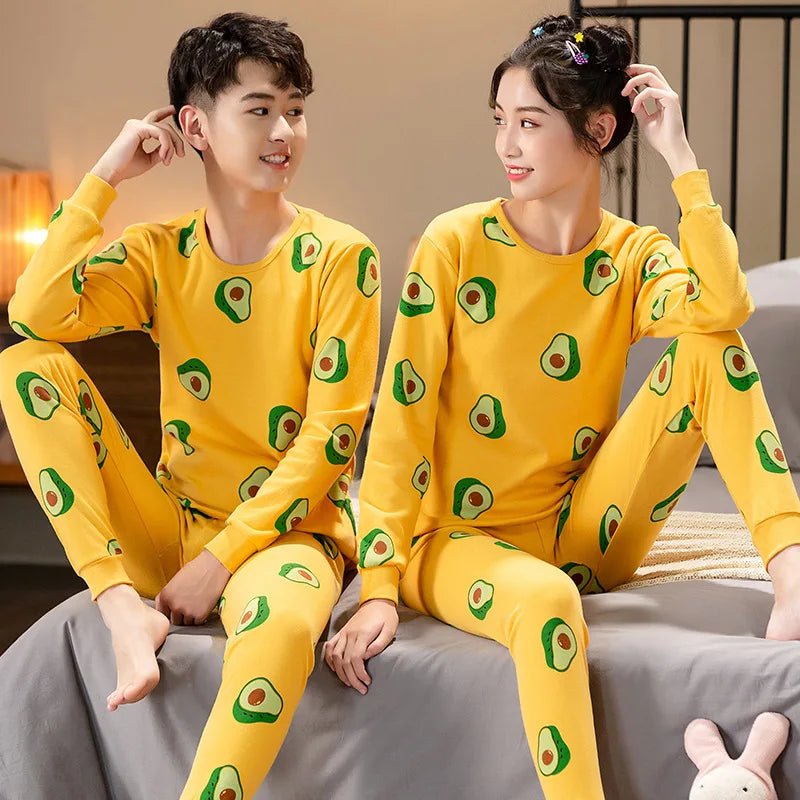 Kids' Cartoon Cotton Pajama Set (10-18Y)