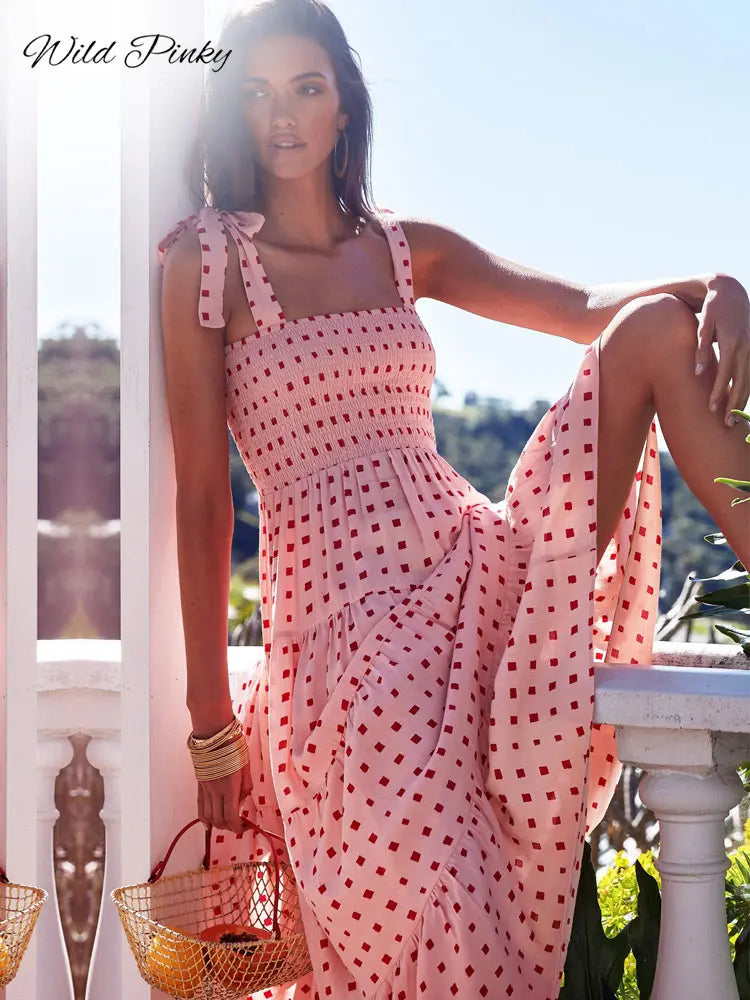 New Casual Long Women Print Dress